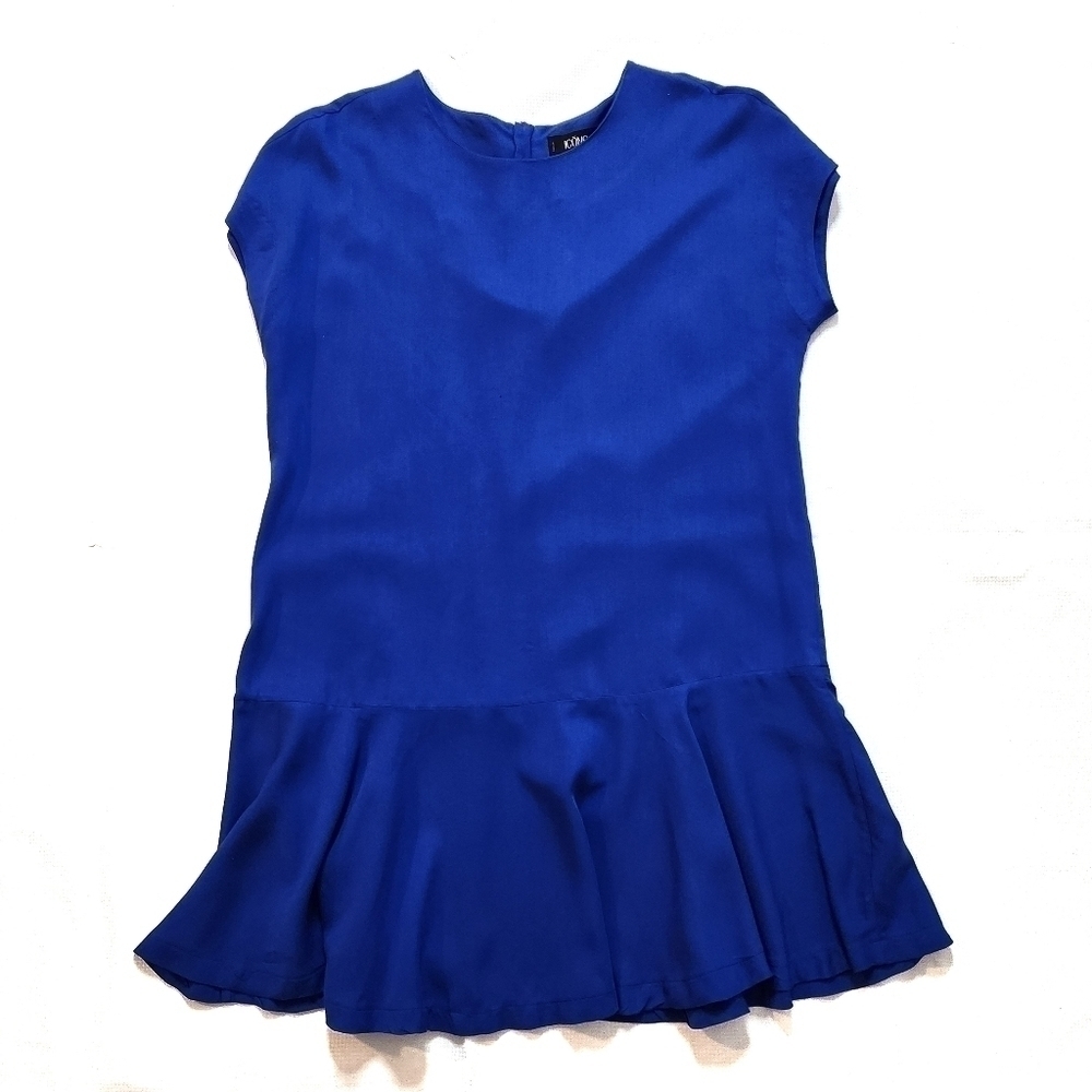 Icōne Royal Blue Ruffle Hem Mini Dress